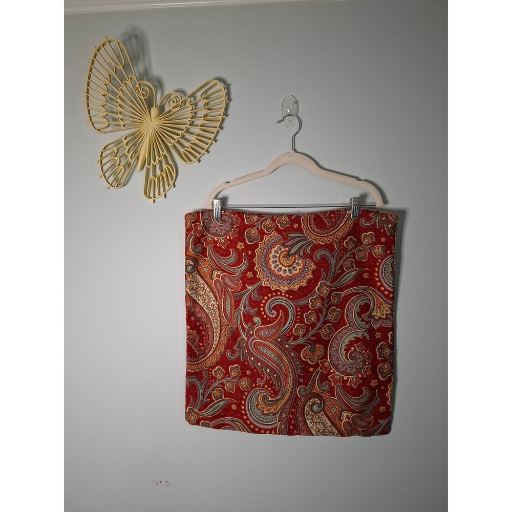 Lauren Ralph Lauren Red Paisley Cotton Pillow Cases Set of 2 19x20